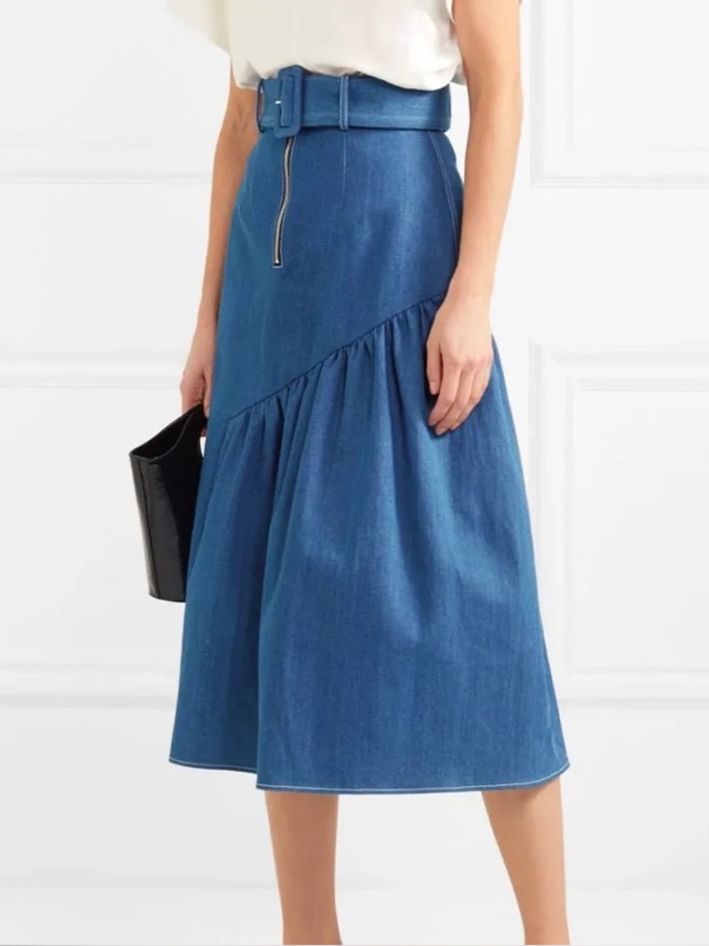 Rejina Pyo Bonnie Belted Midi Skirt ***ZIPPER IMPERFECTION***